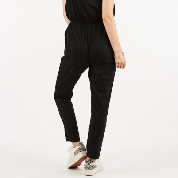 NWT black suede overalls - Picture 2 of 4